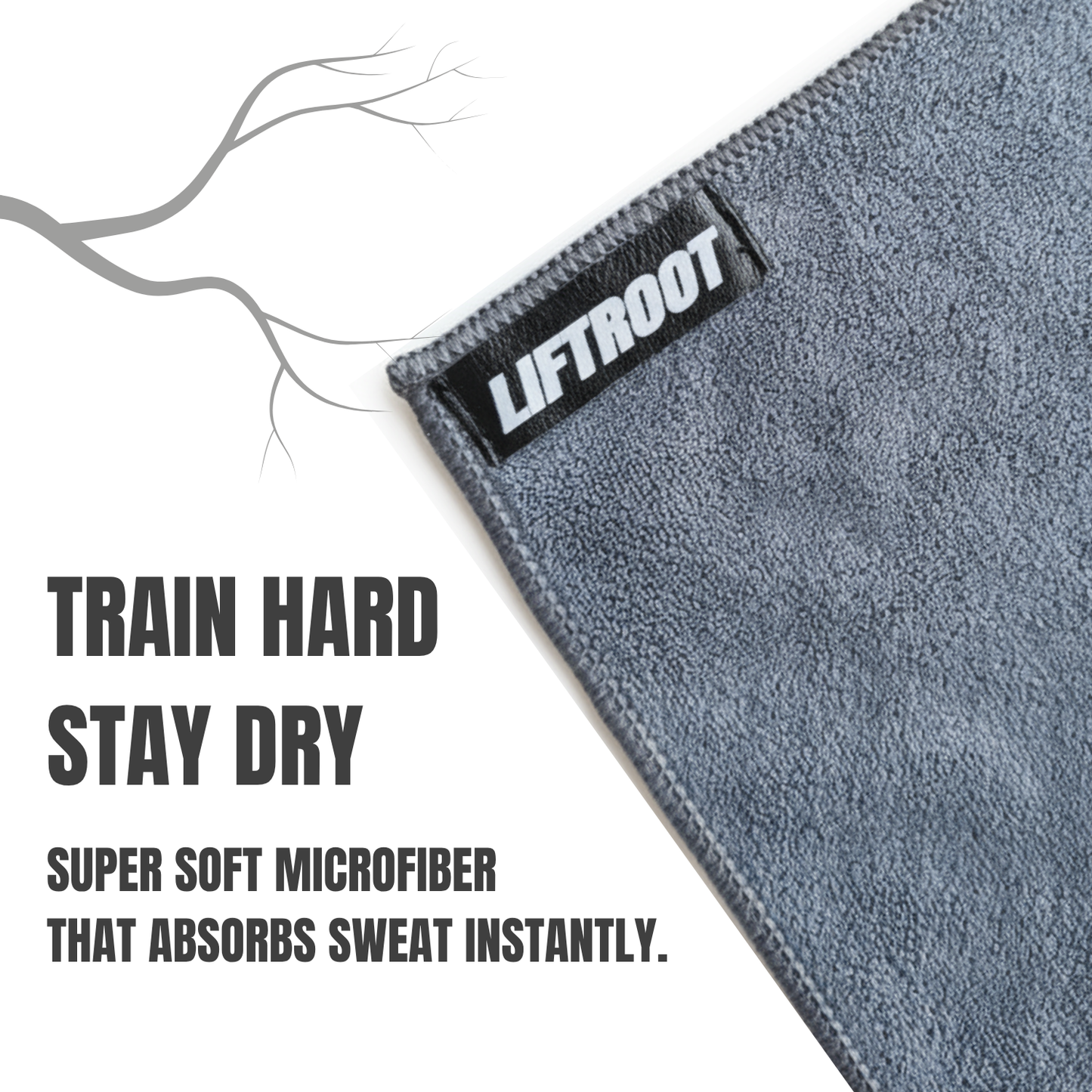 LIFTROOT 420 GSM Microfiber Gym Towel – Quick Dry & Ultra Soft
