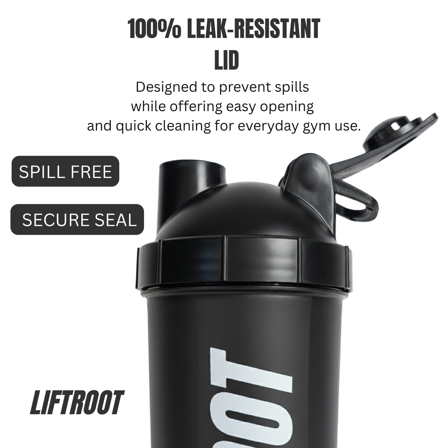 LIFTROOT 750ml Protein Shaker Bottle | BPA-Free Leak-Proof Gym Shaker