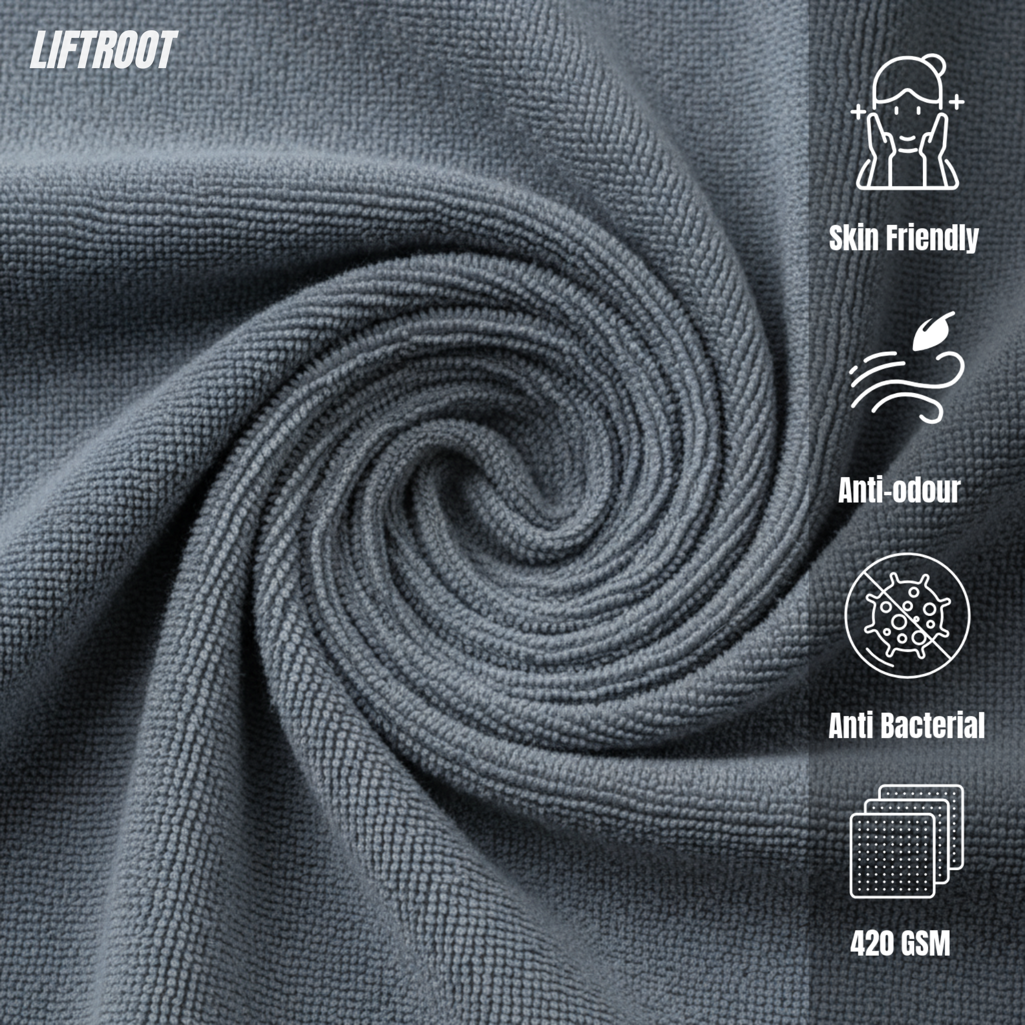 LIFTROOT 420 GSM Microfiber Gym Towel – Quick Dry & Ultra Soft 4 LIFTROOT 420 GSM Microfiber Gym Towel – Quick Dry & Ultra Soft - Image 4