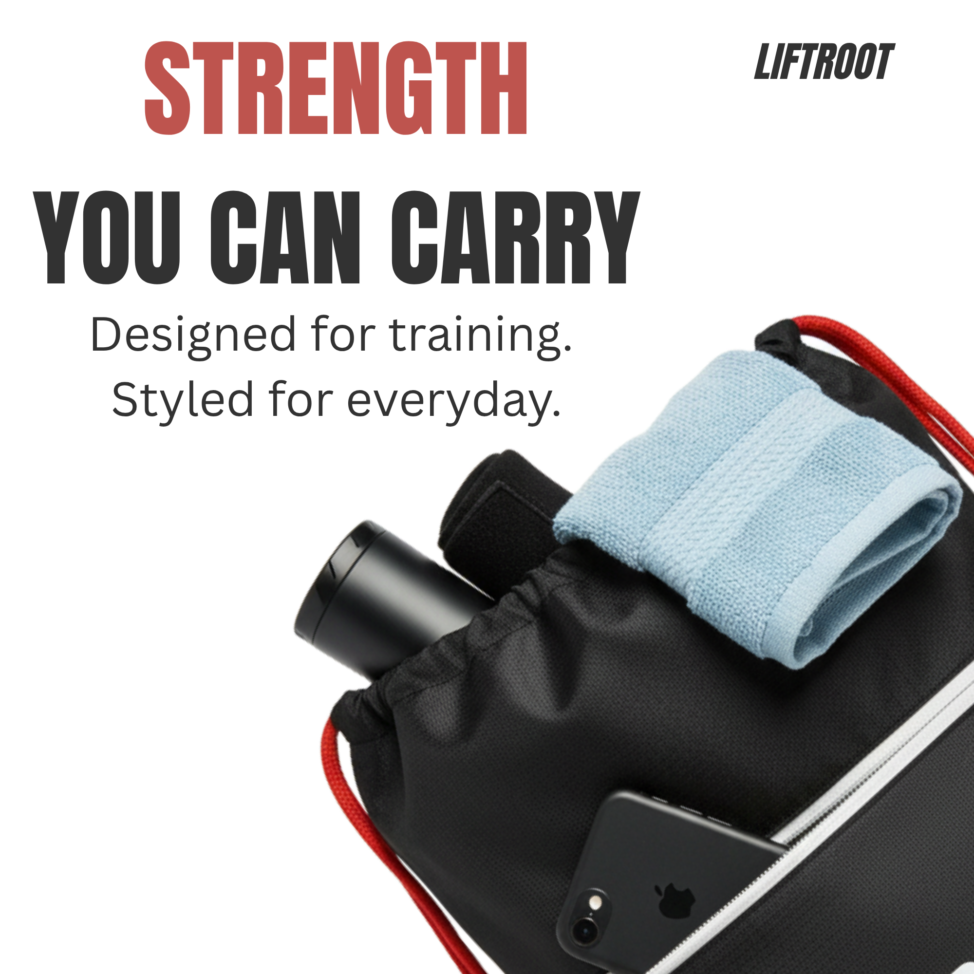 LIFTROOT Gym Drawstring Bag with Zipper Pocket – Lightweight, Water-Resistant Sports Backpack 6 LIFTROOT Gym Drawstring Bag with Zipper Pocket – Lightweight, Water-Resistant Sports Backpack - Image 6