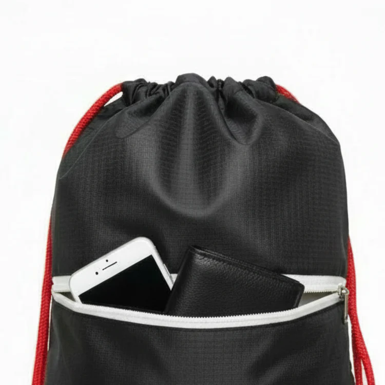 LIFTROOT DRAWSTRING BAG Zipper Pocket