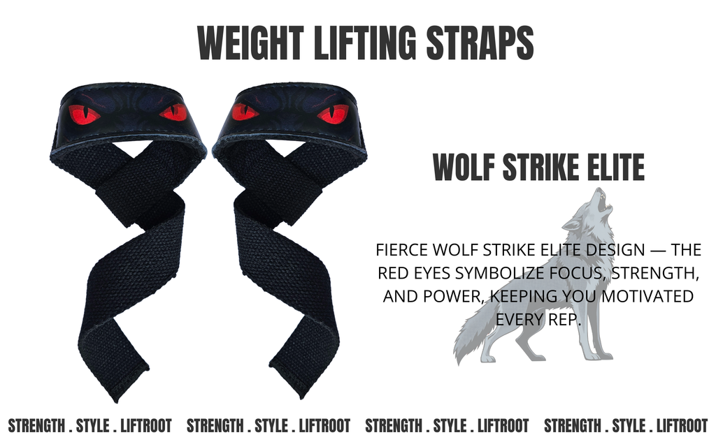 LIFTROOT Wolf Strike Elite – Weight Lifting Straps for Gym 6 LIFTROOT Weight Lifting Straps Wolf Strike Elite