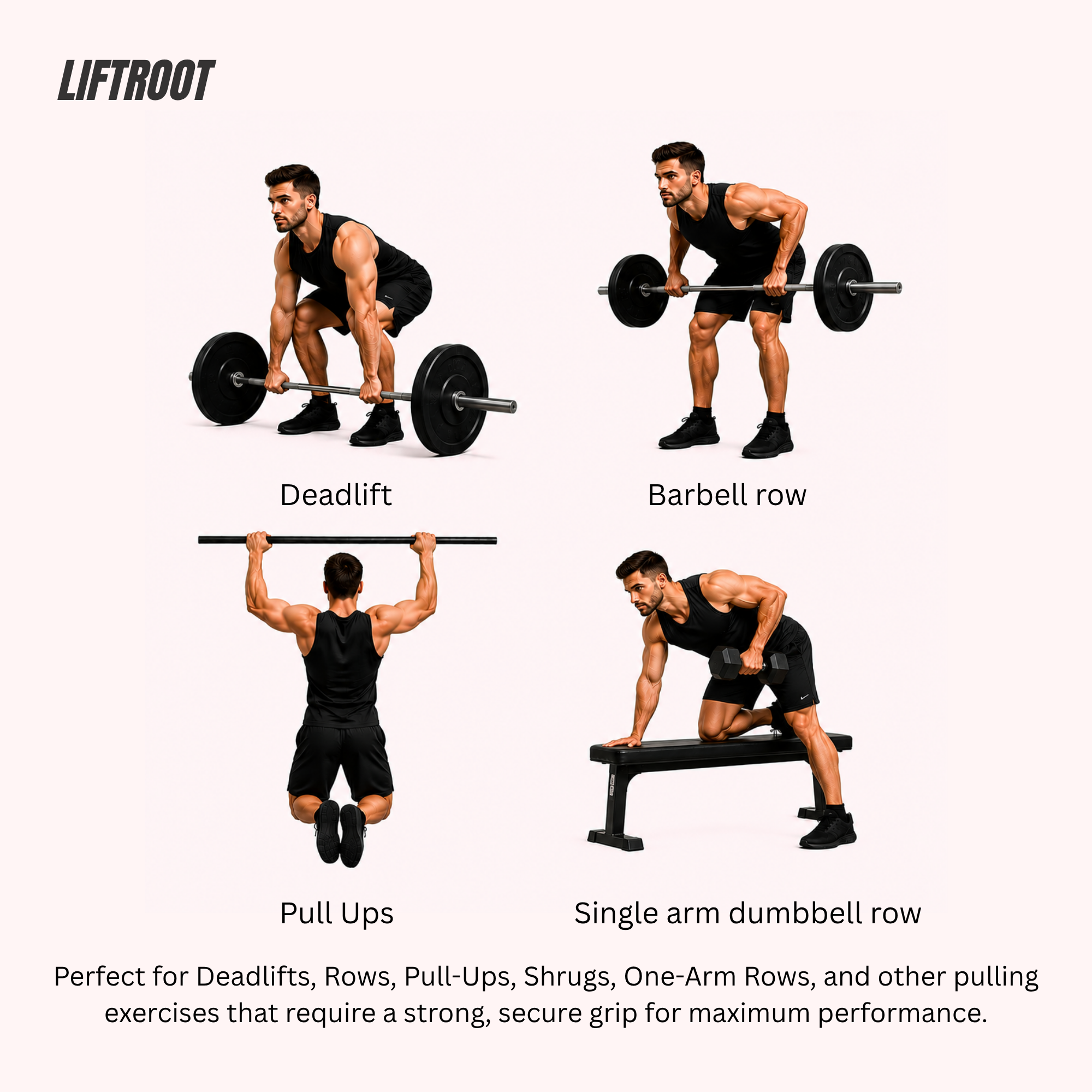 LIFTROOT Wolf Strike Elite – Weight Lifting Straps for Gym 4 LIFTROOT Wolf Strike Elite – Weight Lifting Straps for Gym - Image 4