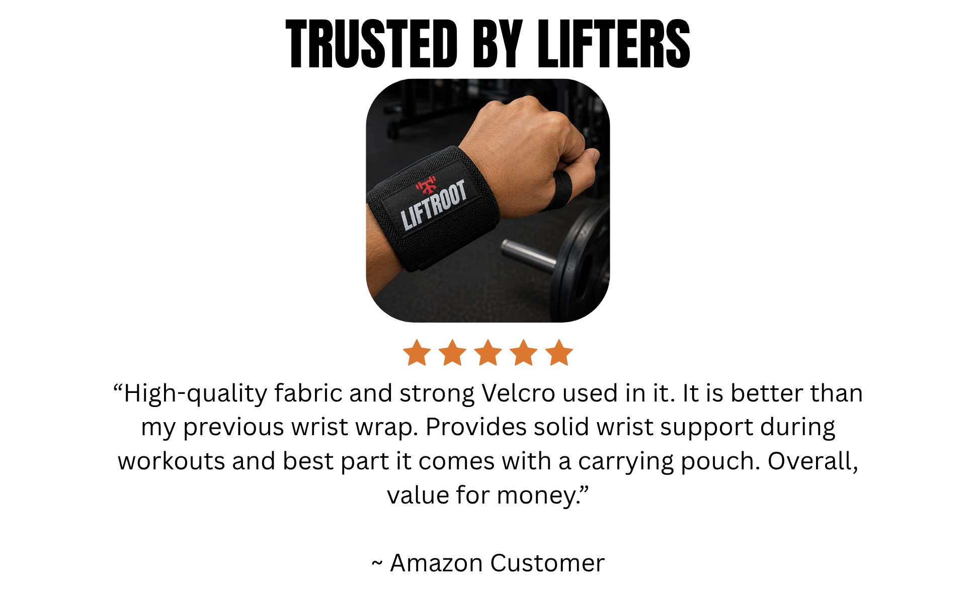 LIFTROOT Wrist Wrap - Gym Wrist Wraps for Weightlifting & Wrist Support 12 LIFTROOT Wrist Wrap Reviews