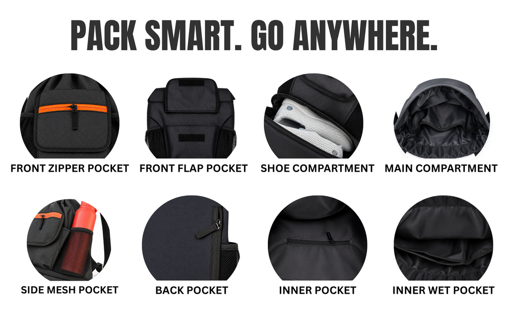 Sports Drawstring Bag with Shoe Compartment for Men & Women, 22L Waterproof Backpack 12 LIFTROOT Drawstring Backpack features